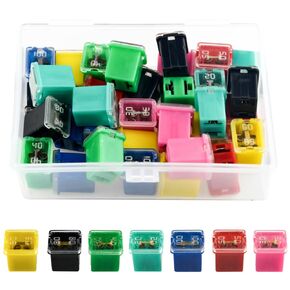 XINGYHENG 35Pcs Car Fuses Assortment Kit 20A 30A 40A 50A 60A 80A 100A Automotive Low Profile Box Shaped Fuses