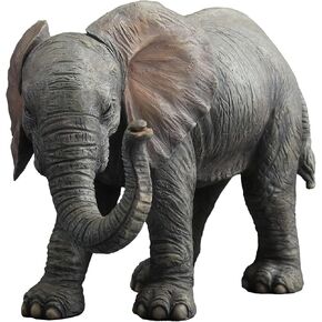 Veronese Design 5 3/4 Inch Baby Elephant Raised Trunk Resin Decorative Statue Figurine