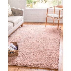 Unique Loom Davos Shag Collection Area Rug - Solid (6' 7" Round, Sage)