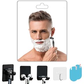 مرآة دش مقاومة للكسر بدون ضباب للحلاقة (7.9 × 5.9 بوصة)، مرآة دش مضادة للضباب، مرآة حلاقة مكياج الدش، مرآة دش معلقة تتضمن خطافًا لاصقًا قابلاً للإزالة يدوم طويلاً in Kuwait