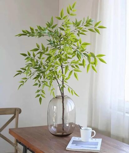 GeLive 8 inch Brown Glass Vase, Tall Flower Vase, Tabletop Centerpiece Vase, Clear Decorative Vase, Floor Vase for Long Stem Branch Artificial Plant Home Indoor Decoration in Saudi Arabia
