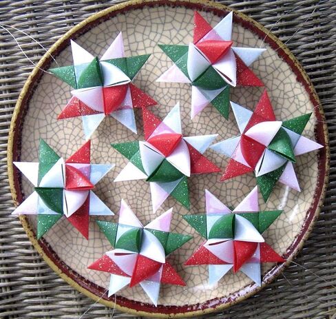 1" Red, Green, White Holiday~ Paper Strips for German, Froebel, Moravian Stars & Weaving in Kuwait