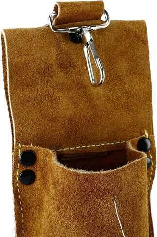 Flame-Resistant Electrode Bag/Welding Rod Pouch/welding rod holder/Leather Electrode Holder/ (gold brown) in Saudi Arabia