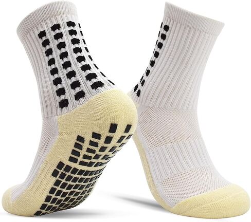 SkiBeaut Kids Soccer Grip Athletic Socks, 4 Pack Anti Skid Football Youth Grippy Slipper Socks for Youth Boy Girl 4-16 Years in Kuwait