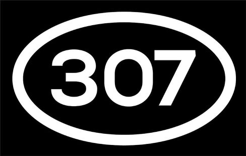 307 Area Code Sticker Wyoming Cheyenne Casper Gillette City Pride Love | 5-Inches by 3-Inches | Premium Quality White Vinyl | ND783 in Saudi Arabia