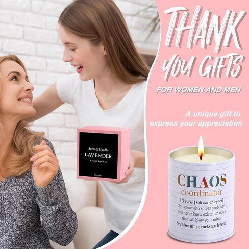 Chaos Coordinator Gifts for Women, Thank You Gifts Teacher Appreciation Gifts for Women Gifts for Coworkers, Boss, Teacher, Employee, Farewell Gifts for Coworkers,Chaos Coordinator Candle(10oz) in Saudi Arabia