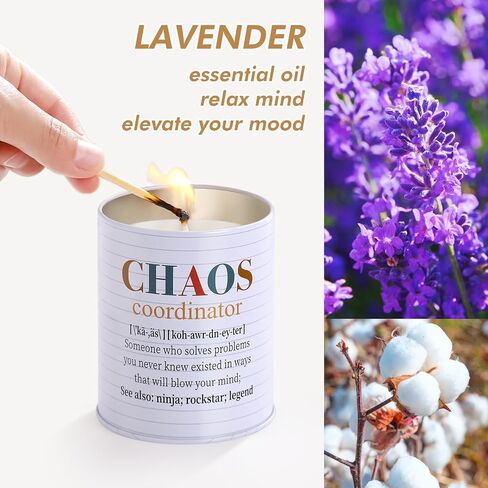 Chaos Coordinator Gifts for Women, Thank You Gifts Teacher Appreciation Gifts for Women Gifts for Coworkers, Boss, Teacher, Employee, Farewell Gifts for Coworkers,Chaos Coordinator Candle(10oz) in Saudi Arabia