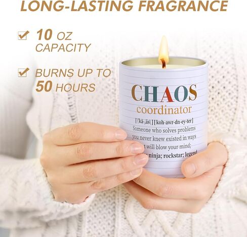 Chaos Coordinator Gifts for Women, Thank You Gifts Teacher Appreciation Gifts for Women Gifts for Coworkers, Boss, Teacher, Employee, Farewell Gifts for Coworkers,Chaos Coordinator Candle(10oz) in Saudi Arabia