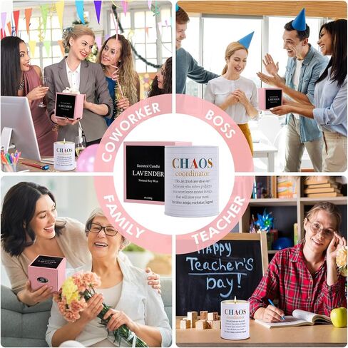 Chaos Coordinator Gifts for Women, Thank You Gifts Teacher Appreciation Gifts for Women Gifts for Coworkers, Boss, Teacher, Employee, Farewell Gifts for Coworkers,Chaos Coordinator Candle(10oz) in Saudi Arabia