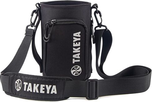 Takeya Hydrotex Easy Grip Bottle Sling, Water Bottle Carrier with Strap and Pockets, Fits 32 and 40 oz Bottles, Great for Pickleball and Tennis Courts in Saudi Arabia