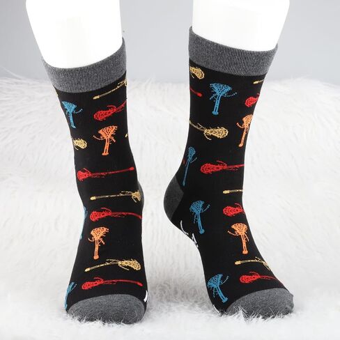 MBMSO Lacrosse Socks 2 Pairs My Goal is to Deny Yours Lax Socks Lacrosse Player Gifts Lacrosse Gift Lax Gifts Lax Goalie Gift in Saudi Arabia