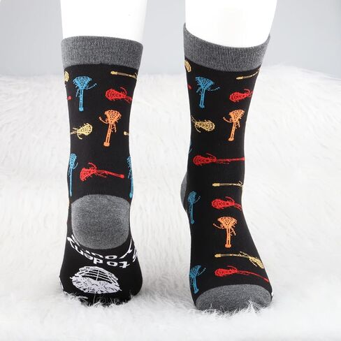 MBMSO Lacrosse Socks 2 Pairs My Goal is to Deny Yours Lax Socks Lacrosse Player Gifts Lacrosse Gift Lax Gifts Lax Goalie Gift in Saudi Arabia