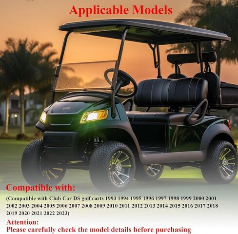 مجموعة إضاءة عربة الجولف الفاخرة DS المتوافقة مع Club Car DS 1993-Up، المصابيح الأمامية LED والأضواء الخلفية لعربات الجولف الكهربائية والغازية للنادي DS (12 فولت) in Kuwait