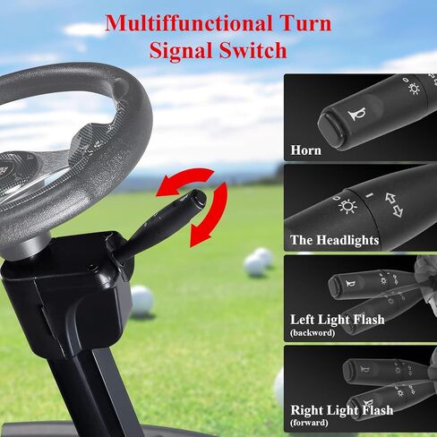 مجموعة إضاءة عربة الجولف الفاخرة DS المتوافقة مع Club Car DS 1993-Up، المصابيح الأمامية LED والأضواء الخلفية لعربات الجولف الكهربائية والغازية للنادي DS (12 فولت) in Kuwait