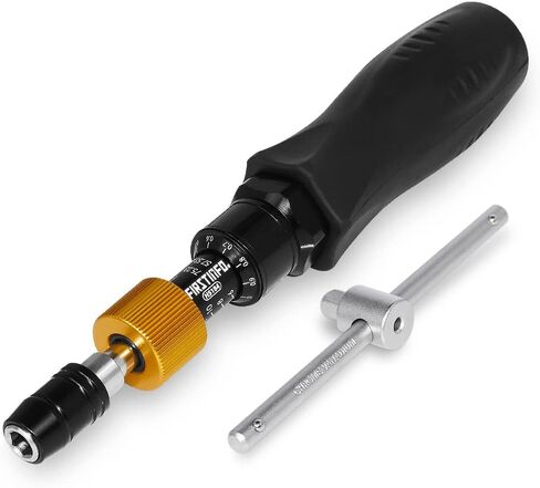 FIRSTINFO H5188 Precision Certified Limited Torque Screwdriver with 1/4 Inch Universal Hex Bit Holder Quick Release Design, 10-90 in-lbs with Extra T-Handle in Saudi Arabia