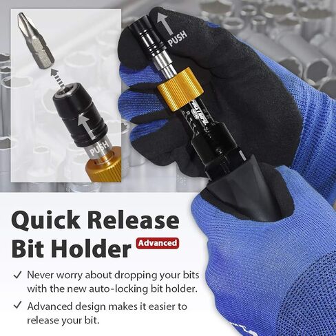 FIRSTINFO H5188 Precision Certified Limited Torque Screwdriver with 1/4 Inch Universal Hex Bit Holder Quick Release Design, 10-90 in-lbs with Extra T-Handle in Saudi Arabia