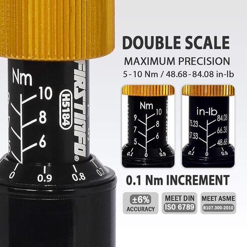 FIRSTINFO H5188 Precision Certified Limited Torque Screwdriver with 1/4 Inch Universal Hex Bit Holder Quick Release Design, 10-90 in-lbs with Extra T-Handle in Saudi Arabia