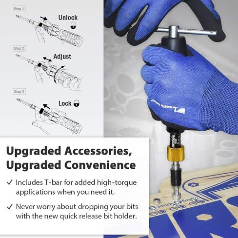 FIRSTINFO H5188 Precision Certified Limited Torque Screwdriver with 1/4 Inch Universal Hex Bit Holder Quick Release Design, 10-90 in-lbs with Extra T-Handle in Saudi Arabia