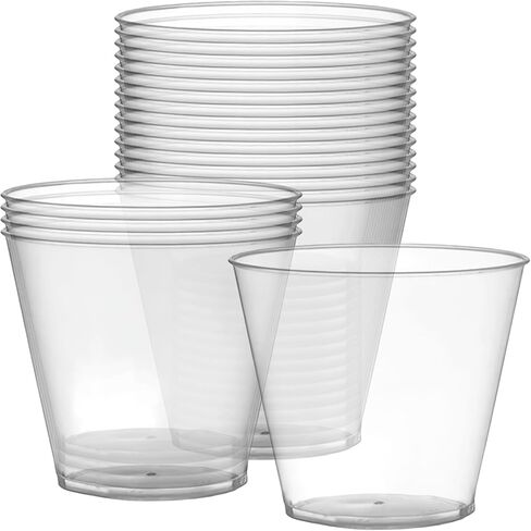 Kaya Premium Crystal Clear Party Cups, 5 oz. (20-Pack) - Elegant Plastic Drinkware, Perfect for Parties, Weddings or Everyday Use in Saudi Arabia