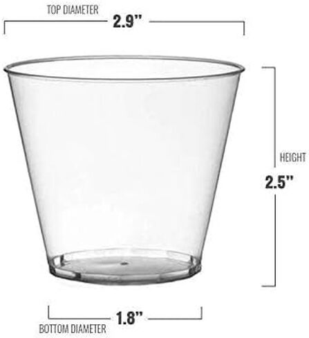 Kaya Premium Crystal Clear Party Cups, 5 oz. (20-Pack) - Elegant Plastic Drinkware, Perfect for Parties, Weddings or Everyday Use in Saudi Arabia