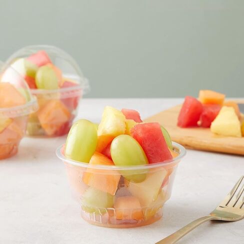Juvale 50-Pack 5 oz Plastic Dessert Cups with Lids - Bulk Ice Cream Containers with Dome Lids (Clear)… in Saudi Arabia