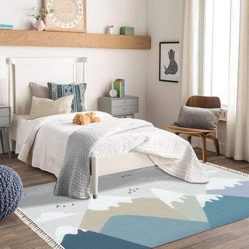Rug cute sleeping sheep moon clouds good night Perfect Scandinavian Chic Area Rug Washable Hallway Runner Rug Minimalist Home Decor for Living Room Bedroom nursery Playroom Classroom in Saudi Arabia