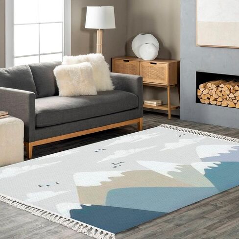 Rug cute sleeping sheep moon clouds good night Perfect Scandinavian Chic Area Rug Washable Hallway Runner Rug Minimalist Home Decor for Living Room Bedroom nursery Playroom Classroom in Saudi Arabia