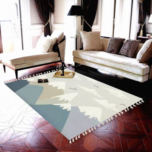 Rug cute sleeping sheep moon clouds good night Perfect Scandinavian Chic Area Rug Washable Hallway Runner Rug Minimalist Home Decor for Living Room Bedroom nursery Playroom Classroom in Saudi Arabia
