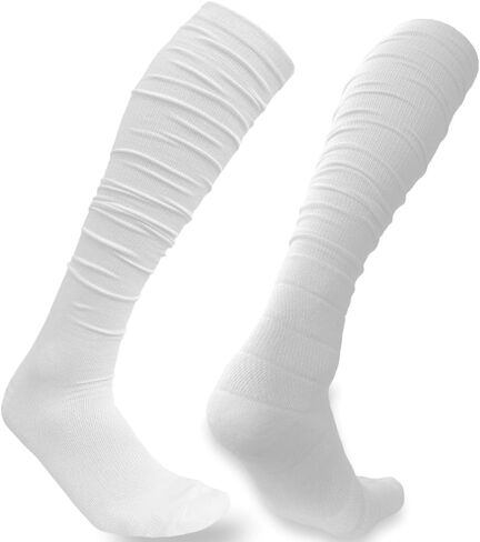 juDanzy Extra Long Padded Scrunch Sports Socks for Football, Soccer, LaCrosse - 1 Pair in Saudi Arabia