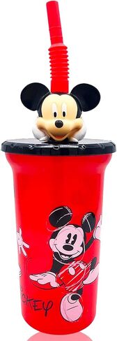 Mickey Mouse Water Bottle for Kids, Girls, Boys - 3 Pc Mickey Mouse School Supplies Bundle with 15oz Mickey Drinking Bottle, Create a Face Sticker Book and More | Mickey Mouse Buddy Sips for Kids in Saudi Arabia