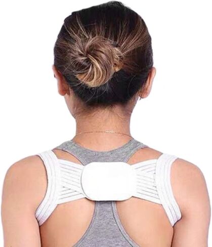 Upper Back Support Belt, Copper Compression Posture Corrector, Adjustable Upper Back Brace Posture Corrector Breathable Shoulder Back Straightener for Men Women Children Posture Correction in Saudi Arabia