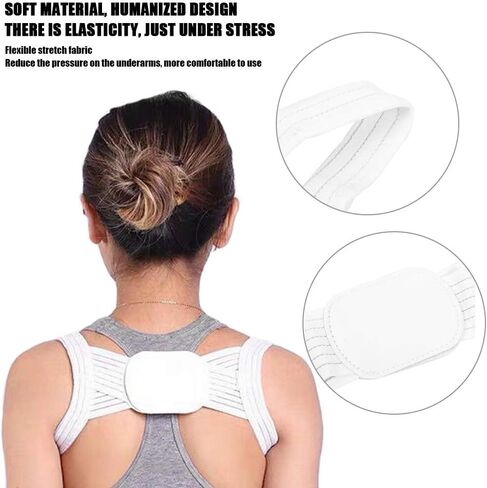 Upper Back Support Belt, Copper Compression Posture Corrector, Adjustable Upper Back Brace Posture Corrector Breathable Shoulder Back Straightener for Men Women Children Posture Correction in Saudi Arabia
