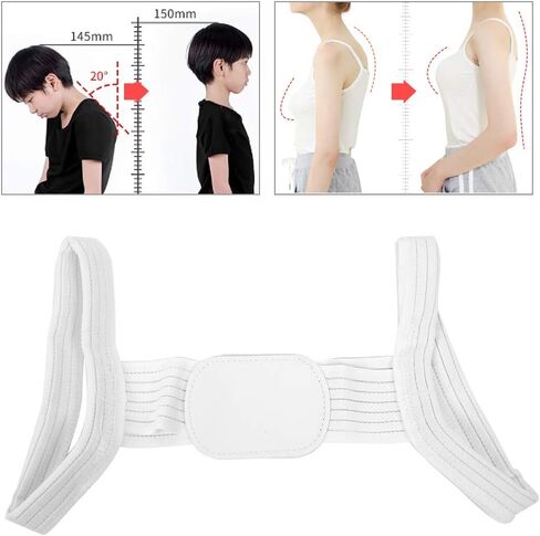 Upper Back Support Belt, Copper Compression Posture Corrector, Adjustable Upper Back Brace Posture Corrector Breathable Shoulder Back Straightener for Men Women Children Posture Correction in Saudi Arabia
