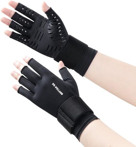 Dr.Welland Medical Arthritis Gloves with Strap, Best Open Finger Glove Hand Wrist Support for Rheumatoid Arthritis in Saudi Arabia