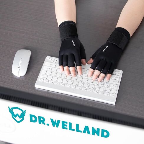 Dr.Welland Medical Arthritis Gloves with Strap, Best Open Finger Glove Hand Wrist Support for Rheumatoid Arthritis in Saudi Arabia