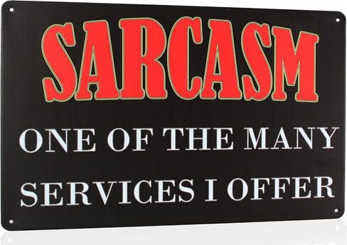 Metal Signs Sarcasm One of The Many Services I Offer Man Cave Decor Home Office Decor Garage Decor 8X12 in Saudi Arabia