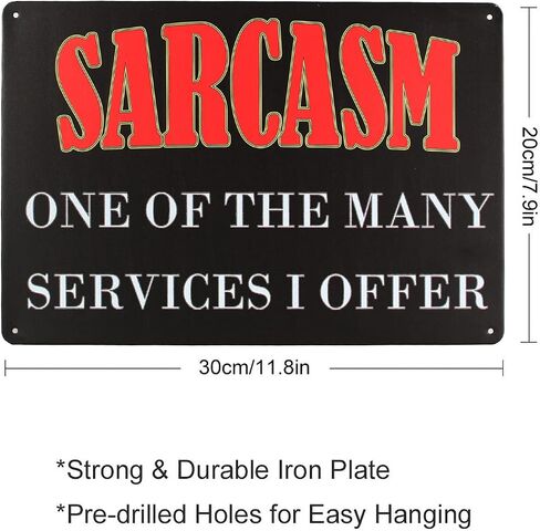 Metal Signs Sarcasm One of The Many Services I Offer Man Cave Decor Home Office Decor Garage Decor 8X12 in Saudi Arabia