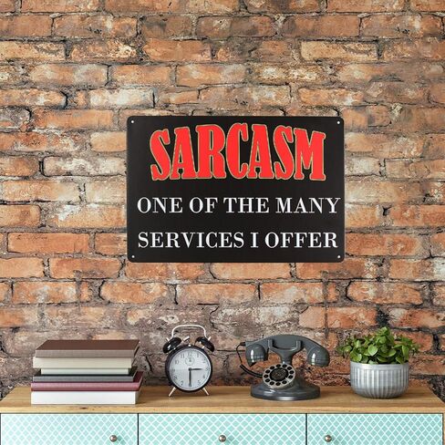 Metal Signs Sarcasm One of The Many Services I Offer Man Cave Decor Home Office Decor Garage Decor 8X12 in Saudi Arabia