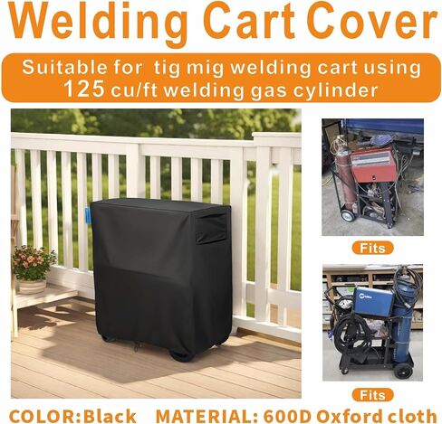 Welding Cart Cover, Suitable for Tig Mig Welder Cart & Plasma cutter Rolling Weldiing Cart Using 125 cu/ft Welding Cylinders, Waterproof & Dustproof.(Cover Only) in Saudi Arabia
