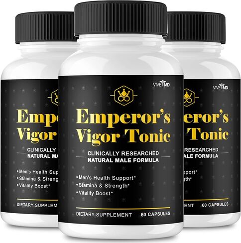 Emperor's Vigor Tonic Mens Health Supplement Male Endurance Pill Energy Supplement Natural Men Tonic For Stamina Vitamins Mens Fitness Supplements Mens Energy Vitamins Natural Diet Supplement (3 Pack) in Saudi Arabia
