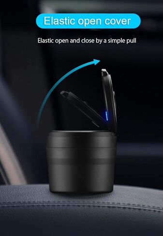 منفضة سجائر السيارة • منفضة سجائر LED عصرية • إضاءة ليلية لسطح المكتب المنزلي سهلة الحمل، محكمة الغلق ومزيلة للعرق، مقاومة للحرارة ومقاومة للحريق، للسيارة والمنزل، نوع رف المشروبات (برتقالي) in Kuwait