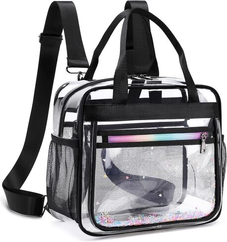 Clear Backpack for Girls Heavy Duty Transparent Kids Shoulder Handbag Elementary School Bag See Through Bag Large TPU Bookbags Travel Daypack for Women Teens Students Beige in Kuwait