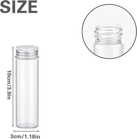 16 PCS Tiny Jars with Aluminum Lids 15ml Small Glass Bottles Empty Spice Jars Transparent Mini Containers Condiment Pot Seasoning Storage Bottle for Home Kitchen Outdoor Camping Hiking BBQ Hunting in Kuwait