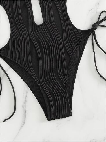 Verdusa Women's One Piece Cut Out Tie Side Halter Swimsuit Tie Backless Bathing Suit Swimwear in Saudi Arabia