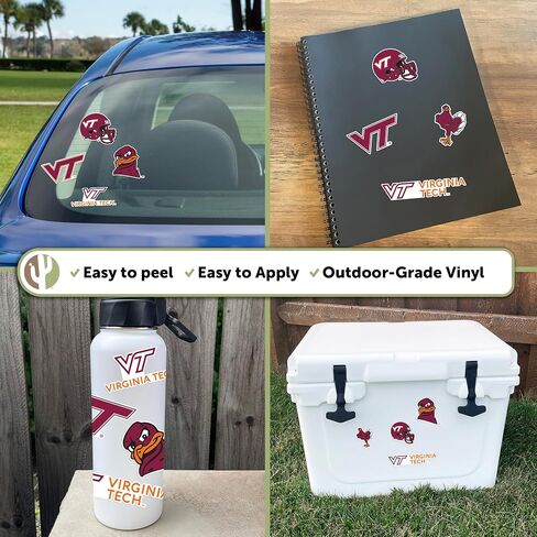 Desert Cactus Virginia Tech University Stickers Hokies VT Vinyl Decals Laptop Water Bottle Car Scrapbook (Type 2 C) in Saudi Arabia