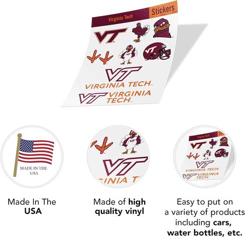 Desert Cactus Virginia Tech University Stickers Hokies VT Vinyl Decals Laptop Water Bottle Car Scrapbook (Type 2 C) in Saudi Arabia