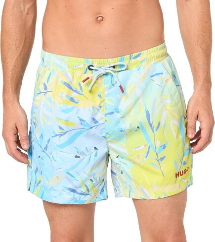 HUGO Men's Standard Tropical Leaf Swim Trunk in Saudi Arabia