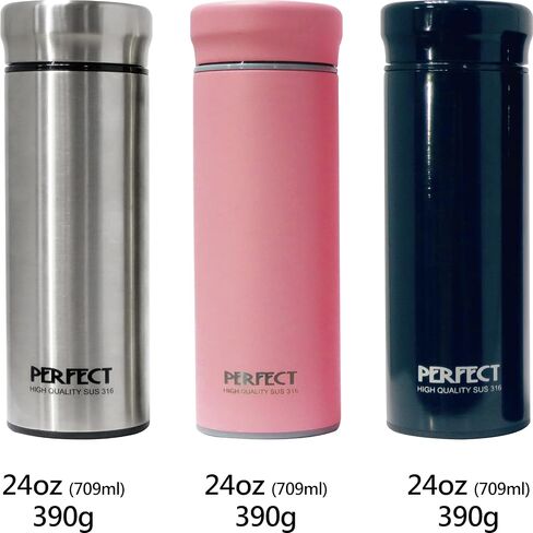 24 OZ 316 Stainless Steel Vacuum Insulated Water Bottle, Keep Cold and Hot, Seamless Cup Leak Proof And Wide Mouth, Sliver in Saudi Arabia
