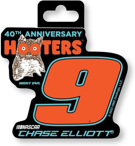 Rico Industries NASCAR Auto Racing Chase Elliott #9 Hooters 2023 5" x 7" Vinyl Die-Cut Decal - Car/Truck/Home Accessory in Saudi Arabia