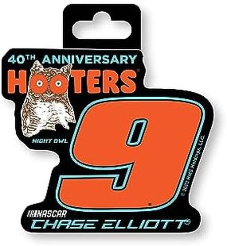 Rico Industries NASCAR Auto Racing Chase Elliott #9 Hooters 2023 5" x 7" Vinyl Die-Cut Decal - Car/Truck/Home Accessory in Saudi Arabia
